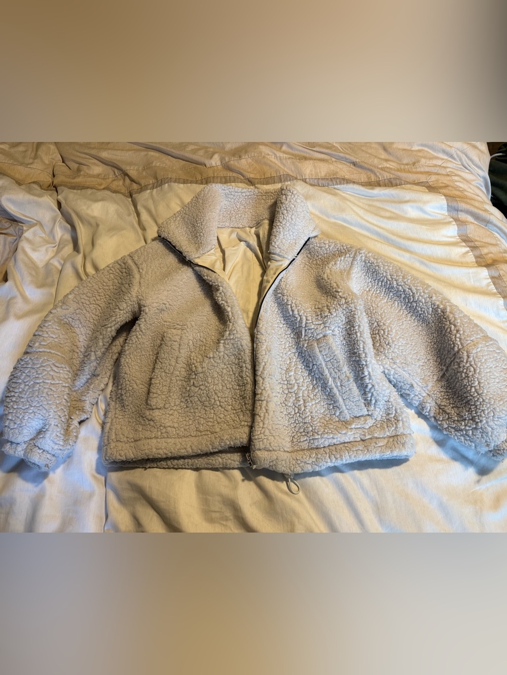 lululemon athletica Cream Sherpa Zip-Up Jacket